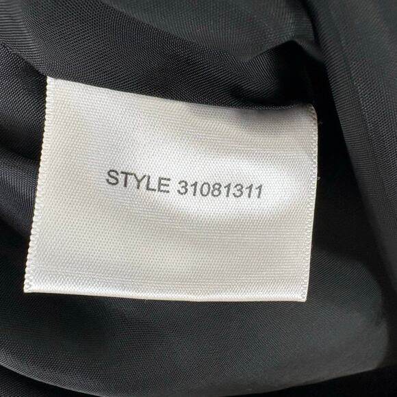Tory Burch Siri Jacquard Pencil Skirt Side Zip Front Pleats Black Metallic 8 - Picture 4 of 10
